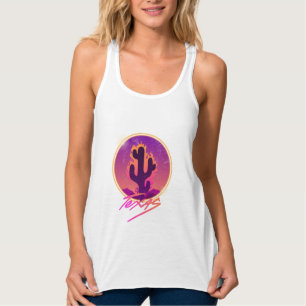 CAMISETA CON TIRANTES ATARDECER DE NEÓN DEL CACTUS