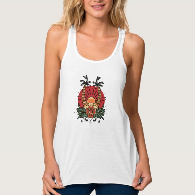 Camiseta Con Tirantes Atardecer de Verano (Anverso)
