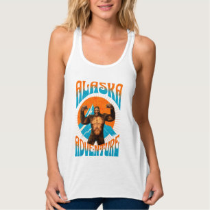 Camiseta Con Tirantes Aventura Retro Sasquatch Montaña Alaska