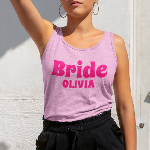 Camiseta Con Tirantes Bachelorette de novia personalizada