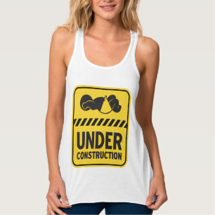 Camiseta Con Tirantes Bajo amarillo del bebé de la construcción