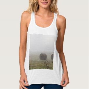 Camiseta Con Tirantes Bales De Heno En La Niebla