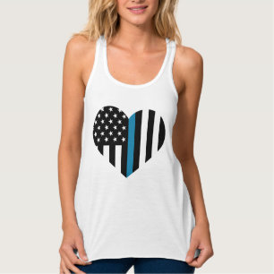 Camiseta Con Tirantes Bandera americana fina de Blue Line