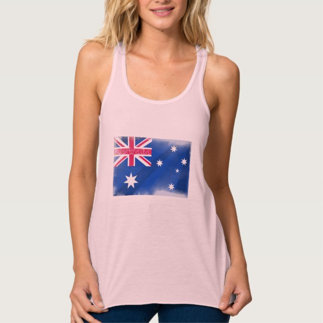 Camiseta Con Tirantes Bandera australiana (Anverso)
