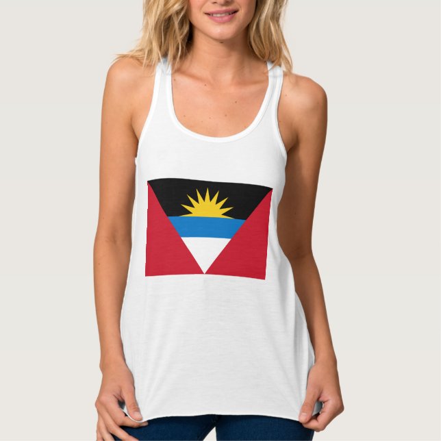 Camiseta Con Tirantes Bandera de Antigua y Barbuda (Anverso)