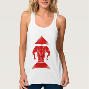 Camiseta Con Tirantes Bandera de Erawan Three Heheed Elephant Lao/Laos