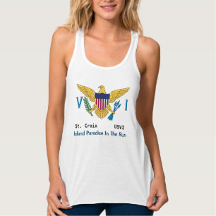Camiseta Con Tirantes Bandera de las Islas Vírgenes de Estados Unidos Sa