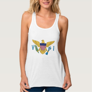 Camiseta Con Tirantes Bandera de las Islas Vírgenes de los Estados Unido
