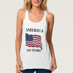 Camiseta Con Tirantes Bandera de Mujer 250 Años de América