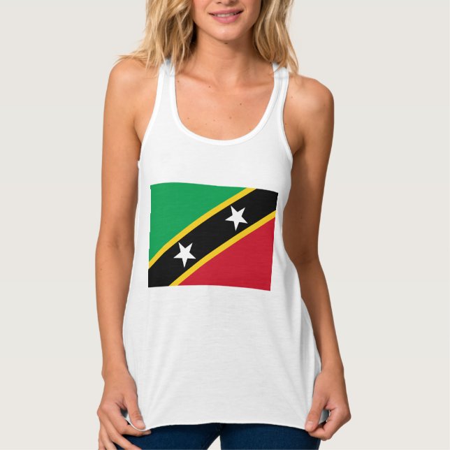 Camiseta Con Tirantes Bandera de Saint Kitts y Nevis (Caribe) (Anverso)