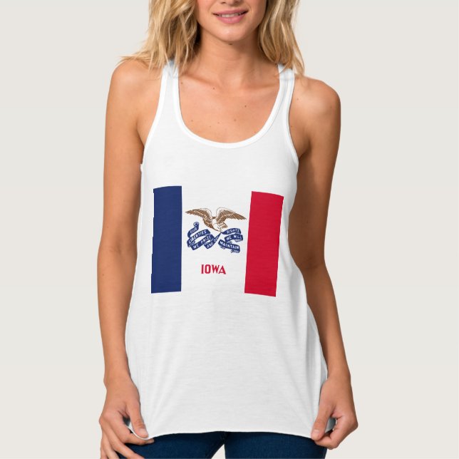 Camiseta Con Tirantes Bandera del Estado de Iowa (Anverso)