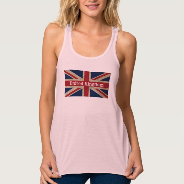 Camiseta Con Tirantes Bandera del Reino Unido con problemas (Anverso)