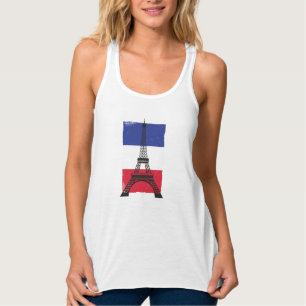 Camiseta Con Tirantes Bandera francesa de París