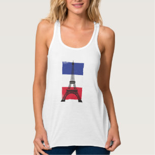 Camiseta Con Tirantes Bandera francesa de París