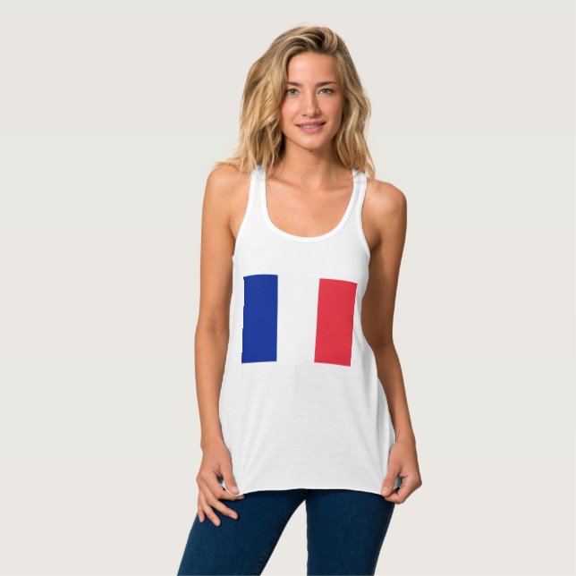 Camiseta Con Tirantes Bandera francesa (Francia) (Anverso completo)