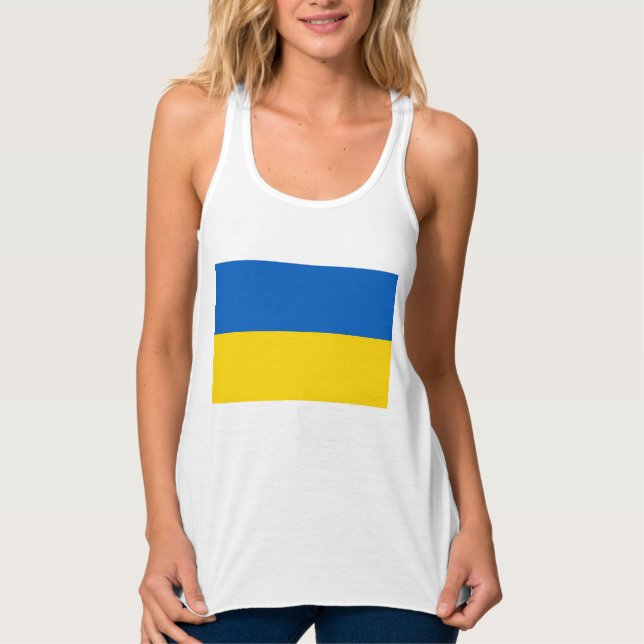 Camiseta Con Tirantes Bandera ucraniana (Ucrania) (Anverso)