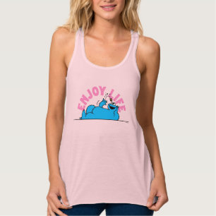 Camiseta Con Tirantes Barrio Sésamo   Cookie Monster Disfrutar la vida