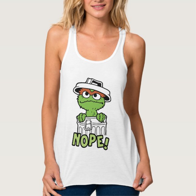 Camiseta Con Tirantes Barrio Sésamo | Oscar al Grouch Nope! (Anverso)