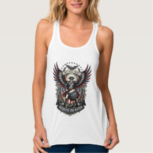 Camiseta Con Tirantes Baterista Patriótico De Música De Libertad Rock Me