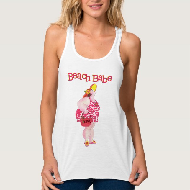 Camiseta Con Tirantes Beach Babe T-Shirt (Anverso)