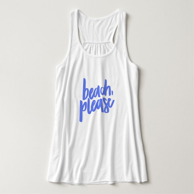 Camiseta Con Tirantes Beach Please T-Shirt (Diseño del anverso)