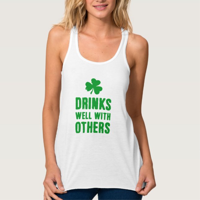 Camiseta Con Tirantes Bebe bien con otros San Patricio (Anverso)