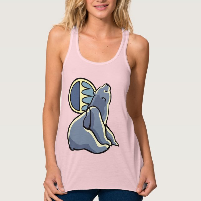 Camiseta Con Tirantes Bebé de mujeres con tanque de oso de bebé con cami (Anverso)