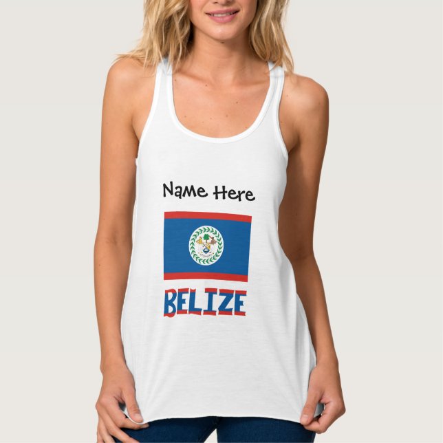 Camiseta Con Tirantes Belice Bandera Belice personalizada (Anverso)