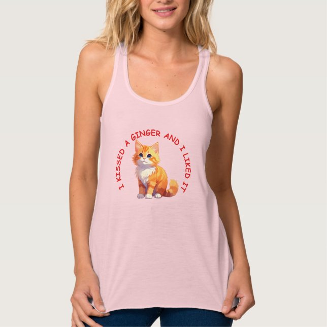 Camiseta Con Tirantes Besé a un gato de Ginger (Anverso)
