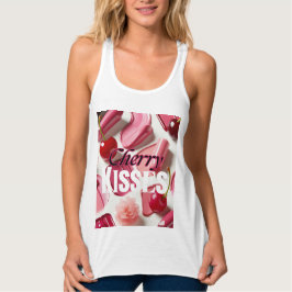 Camiseta Con Tirantes Besos de Cereza Delicia Gráfica