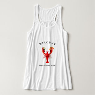 Camiseta Con Tirantes bienvenida Lobster sushi mariscos Nombre del merca