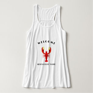 Camiseta Con Tirantes Bienvenida Marisco moderno Nombre del logo de la l