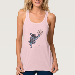 Camiseta Con Tirantes Bitcoin a la luna Astronauta
