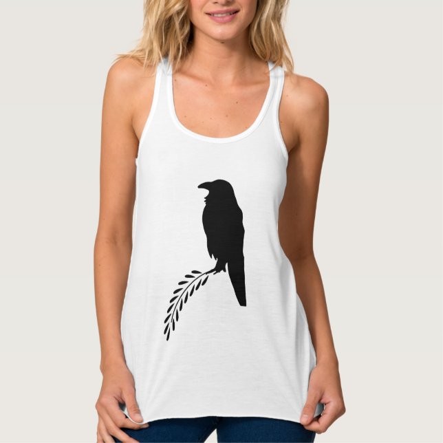 Camiseta Con Tirantes Black Silhouette Blackbird Raven (Anverso)