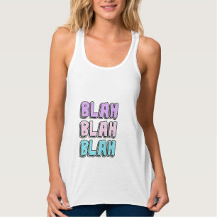 CAMISETA CON TIRANTES BLAH BLAH BLAH DISEÑO