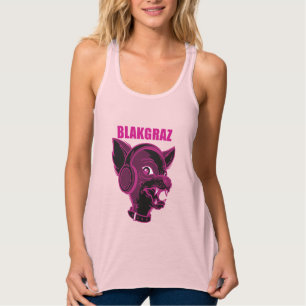 Camiseta Con Tirantes Blakgraz Lucy el perro con audífonos