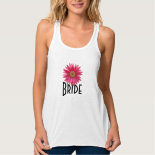 Camiseta Con Tirantes Boda Bride Pink Gerbera Daisy