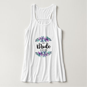 Camiseta Con Tirantes Boda de flor morado de leche