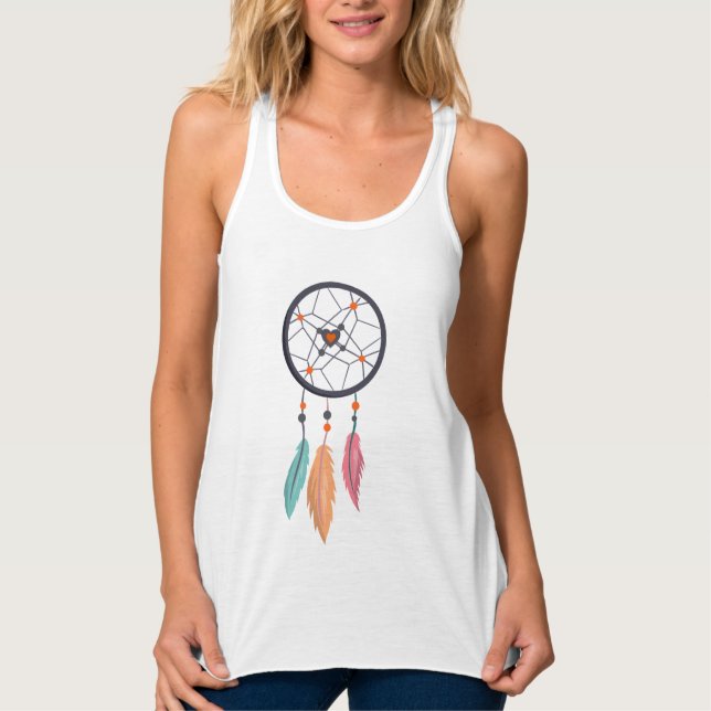 Camiseta Con Tirantes Boho Dream Catcher Shirt Bohemian Chic Gift (Anverso)