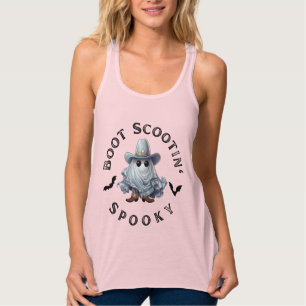 Camiseta Con Tirantes Boot Scootin Spooky Cute Funny Halloween