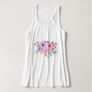 Camiseta Con Tirantes Bouquet acuarela