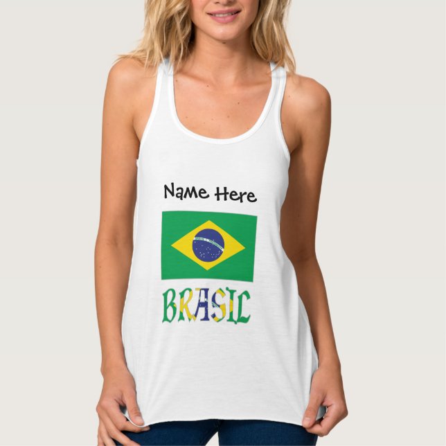 Camiseta Con Tirantes Brasil Bandera Brasil personalizado (Anverso)