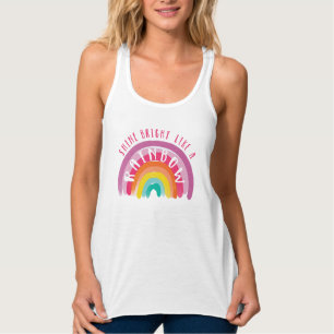 Camiseta Con Tirantes Brilla brillante como un orgullo gay arcoiris LGBT