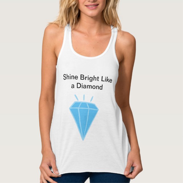 Camiseta Con Tirantes Brillante brillante como un camisón de diamantes (Anverso)