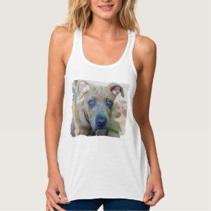 Camiseta Con Tirantes Brindle Pit Bull con una foto de Shirley Taylor