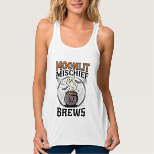 Camiseta Con Tirantes Brujería de Luna de Halloween