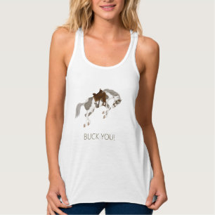Camiseta Con Tirantes ¡Buck You! Gracioso Caballo Pinto