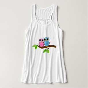 Camiseta Con Tirantes Búho romántico dulce