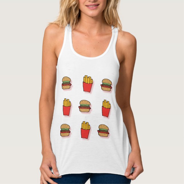 Camiseta Con Tirantes Burger & Fries (Anverso)