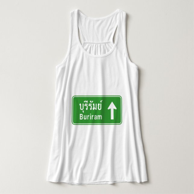 Camiseta Con Tirantes Buriram adelante ⚠ Rótulo de tráfico por carretera (Diseño del anverso)